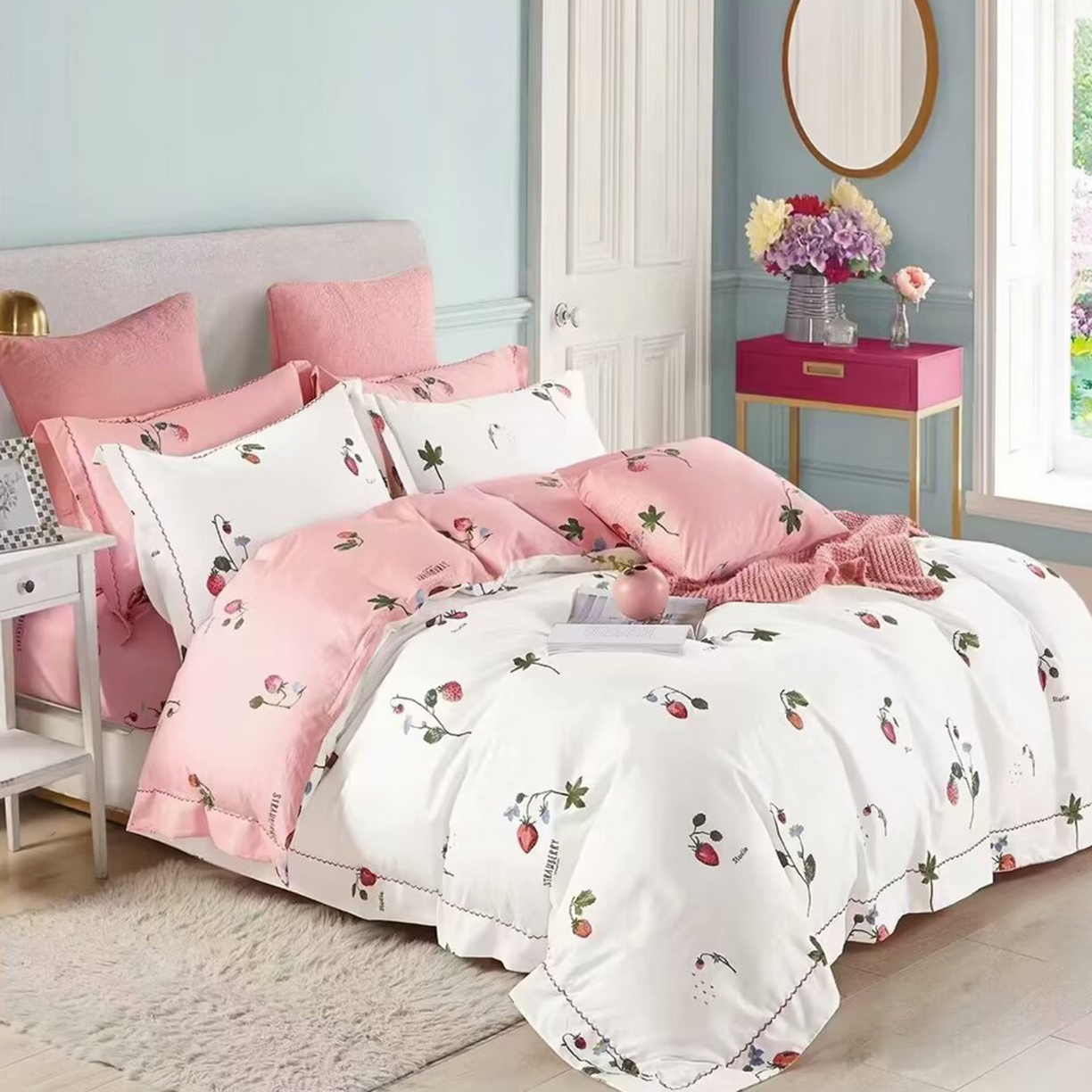 91家纺网 家纺一手货源 找家纺 （总）未来家居 2025新款全棉铂金凯丽三件套13376-2