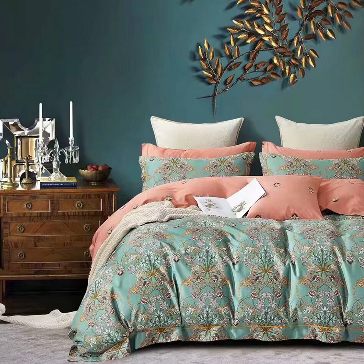 91家纺网 家纺一手货源 找家纺 （总）未来家居 2025新款全棉铂金凯丽三件套13376-2