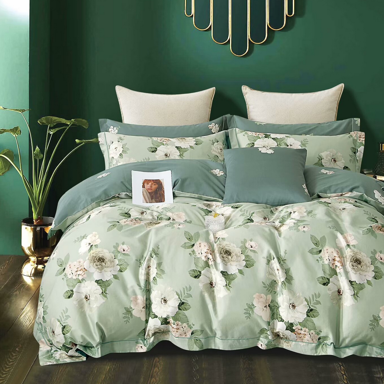 91家纺网 家纺一手货源 找家纺 （总）未来家居 2025新款全棉铂金凯丽三件套13376-2