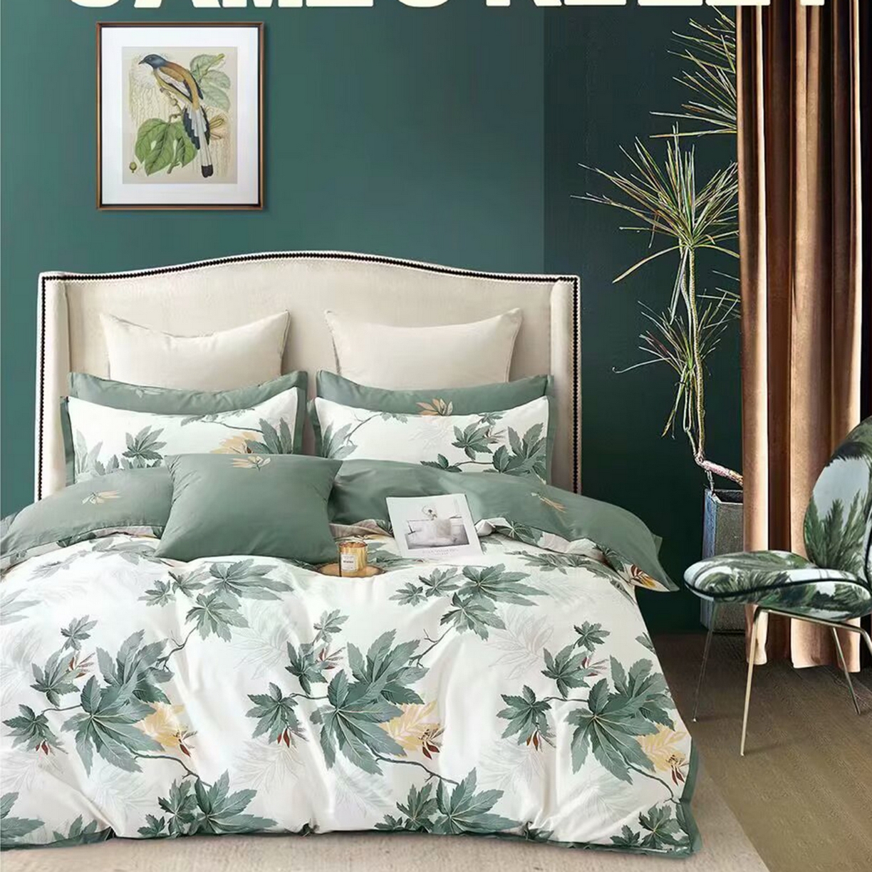 91家纺网 家纺一手货源 找家纺 （总）未来家居 2025新款全棉铂金凯丽三件套13376-2