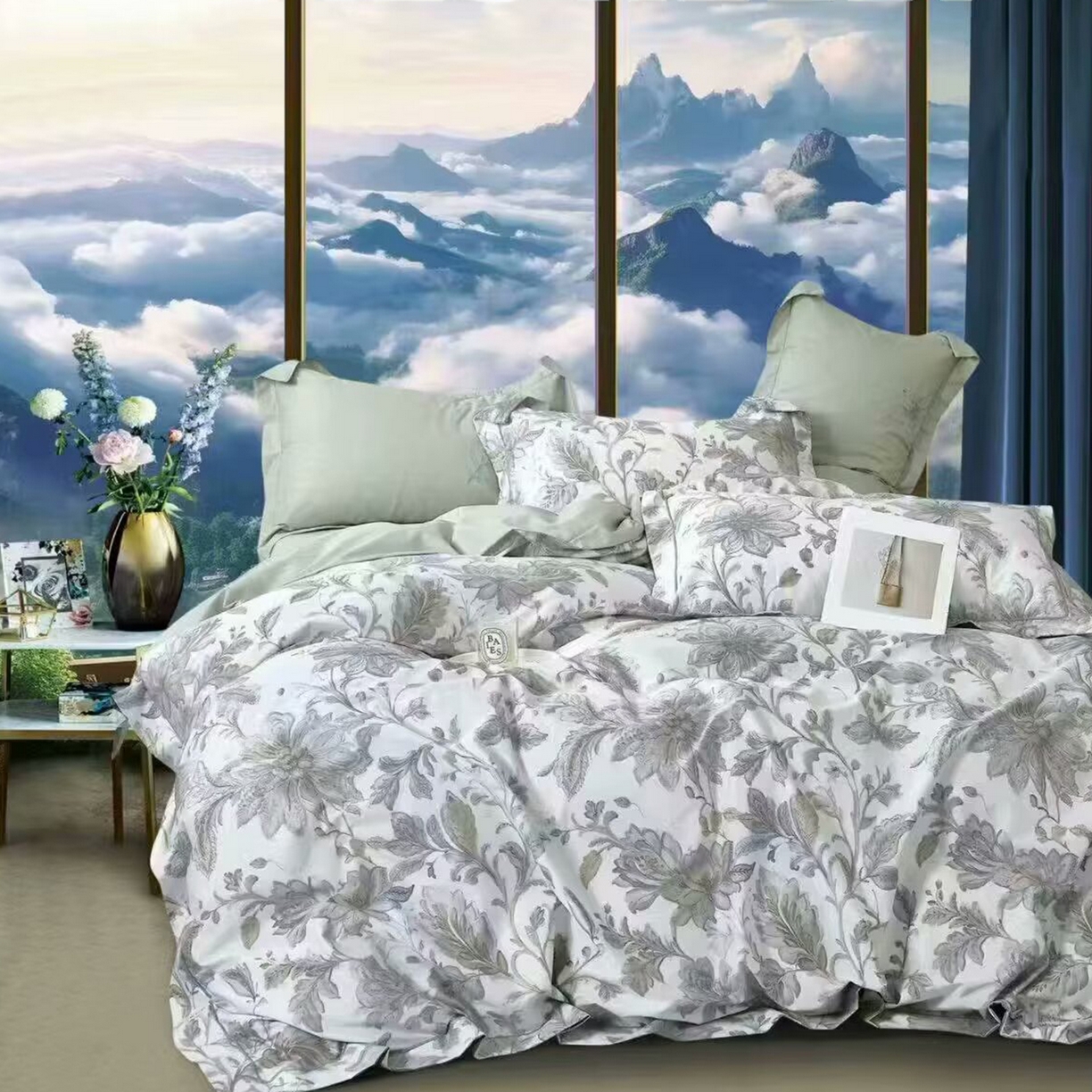 91家纺网 家纺一手货源 找家纺 （总）未来家居 2025新款全棉铂金凯丽三件套13376-2