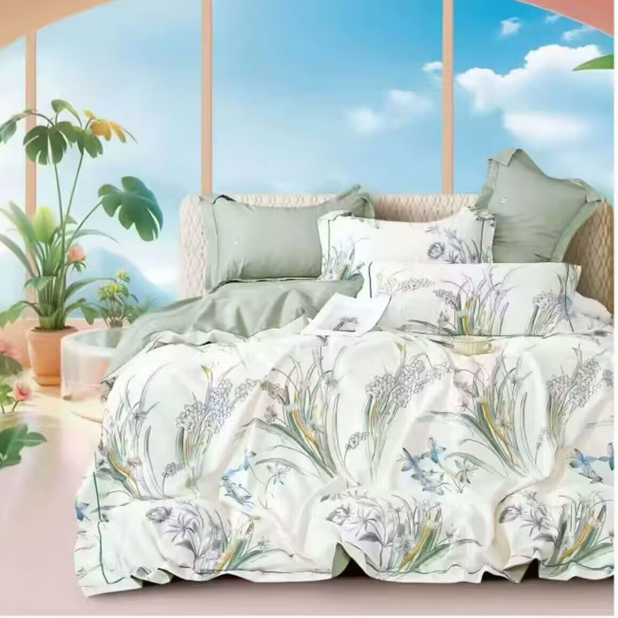 91家纺网 家纺一手货源 找家纺 （总）未来家居 2025新款全棉铂金凯丽三件套13376-2