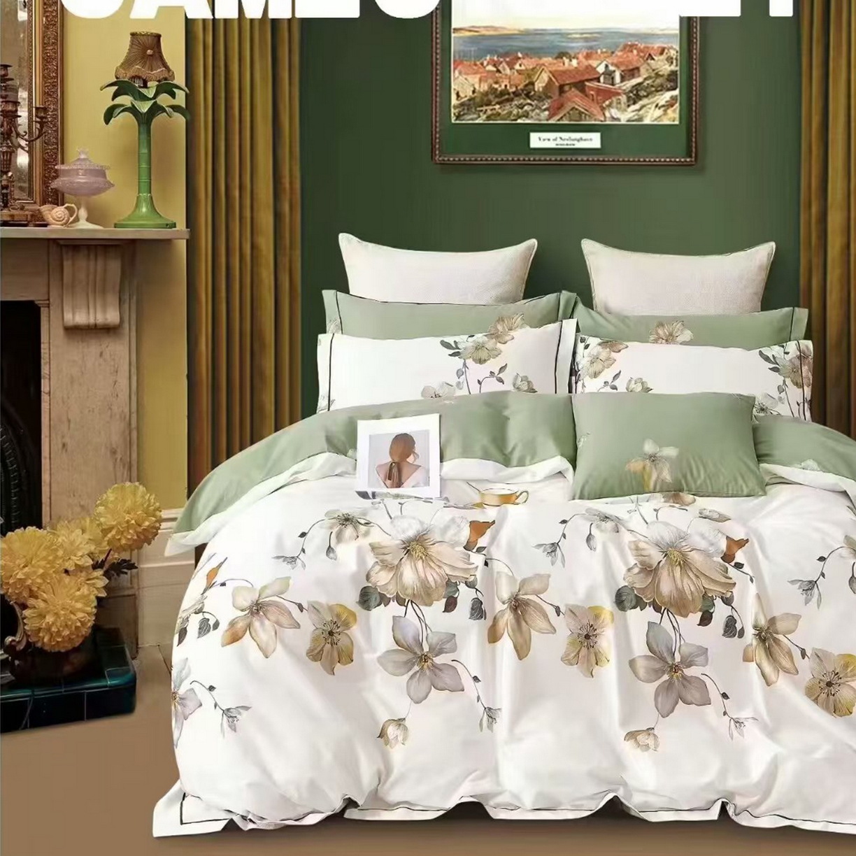 91家纺网 家纺一手货源 找家纺 （总）未来家居 2025新款全棉铂金凯丽三件套13376-3