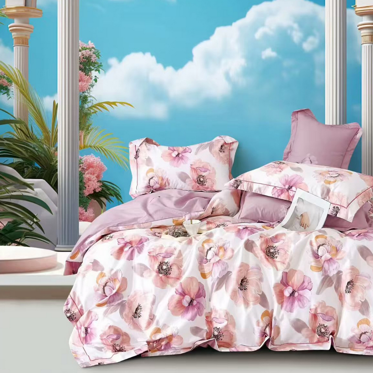 91家纺网 家纺一手货源 找家纺 （总）未来家居 2025新款全棉铂金凯丽三件套13376-3