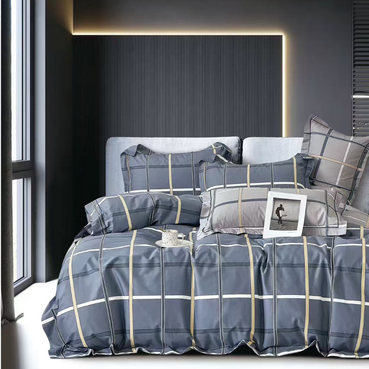 91家纺网 家纺一手货源 找家纺 （总）未来家居 2025新款全棉铂金凯丽三件套13376-3