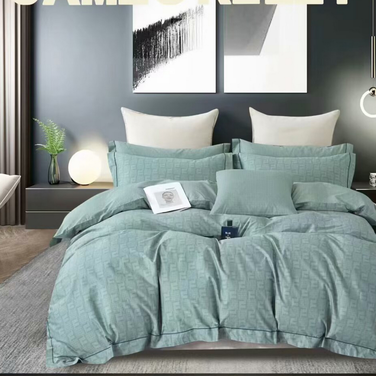 91家纺网 家纺一手货源 找家纺 （总）未来家居 2025新款全棉铂金凯丽三件套13376-3