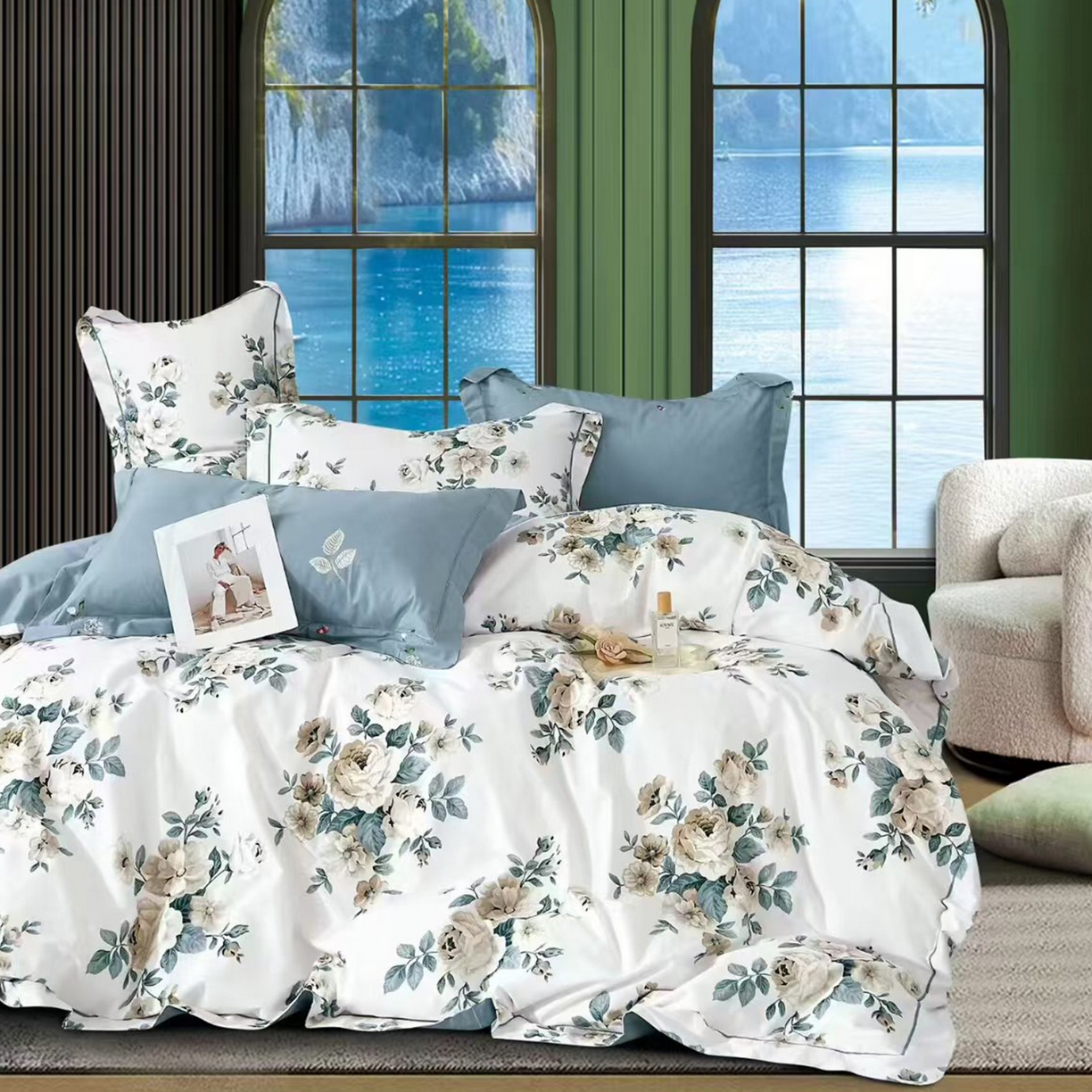 91家纺网 家纺一手货源 找家纺 （总）未来家居 2025新款全棉铂金凯丽三件套13376-3