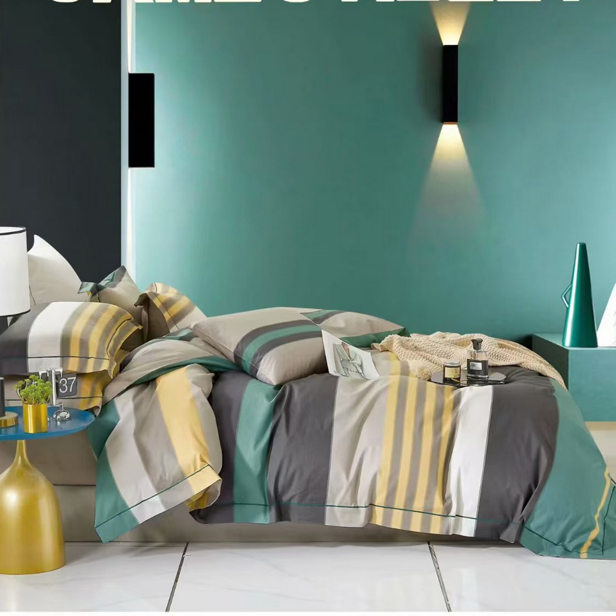 91家纺网 家纺一手货源 找家纺 （总）未来家居 2025新款全棉铂金凯丽三件套13376-3