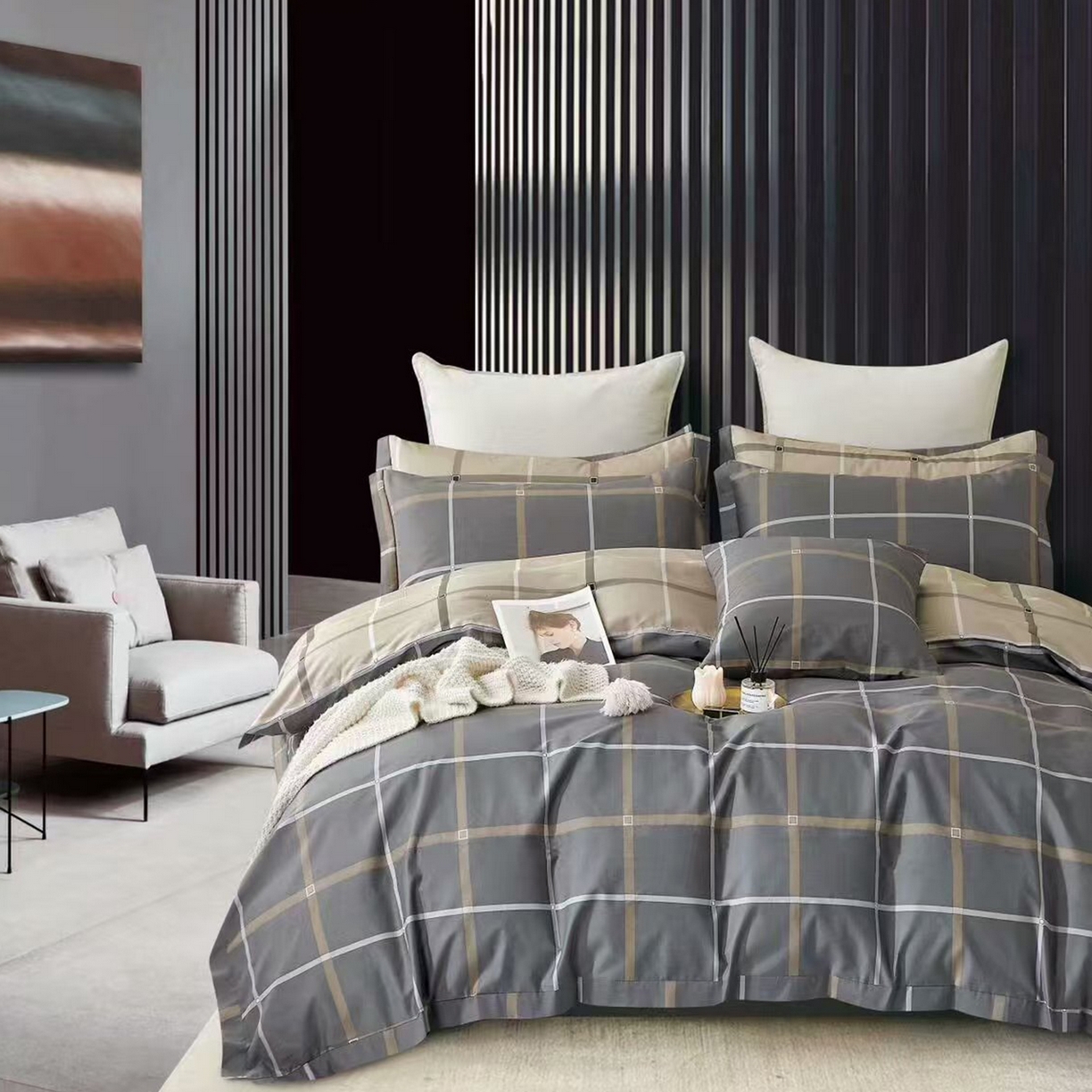 91家纺网 家纺一手货源 找家纺 （总）未来家居 2025新款全棉铂金凯丽三件套13376-3