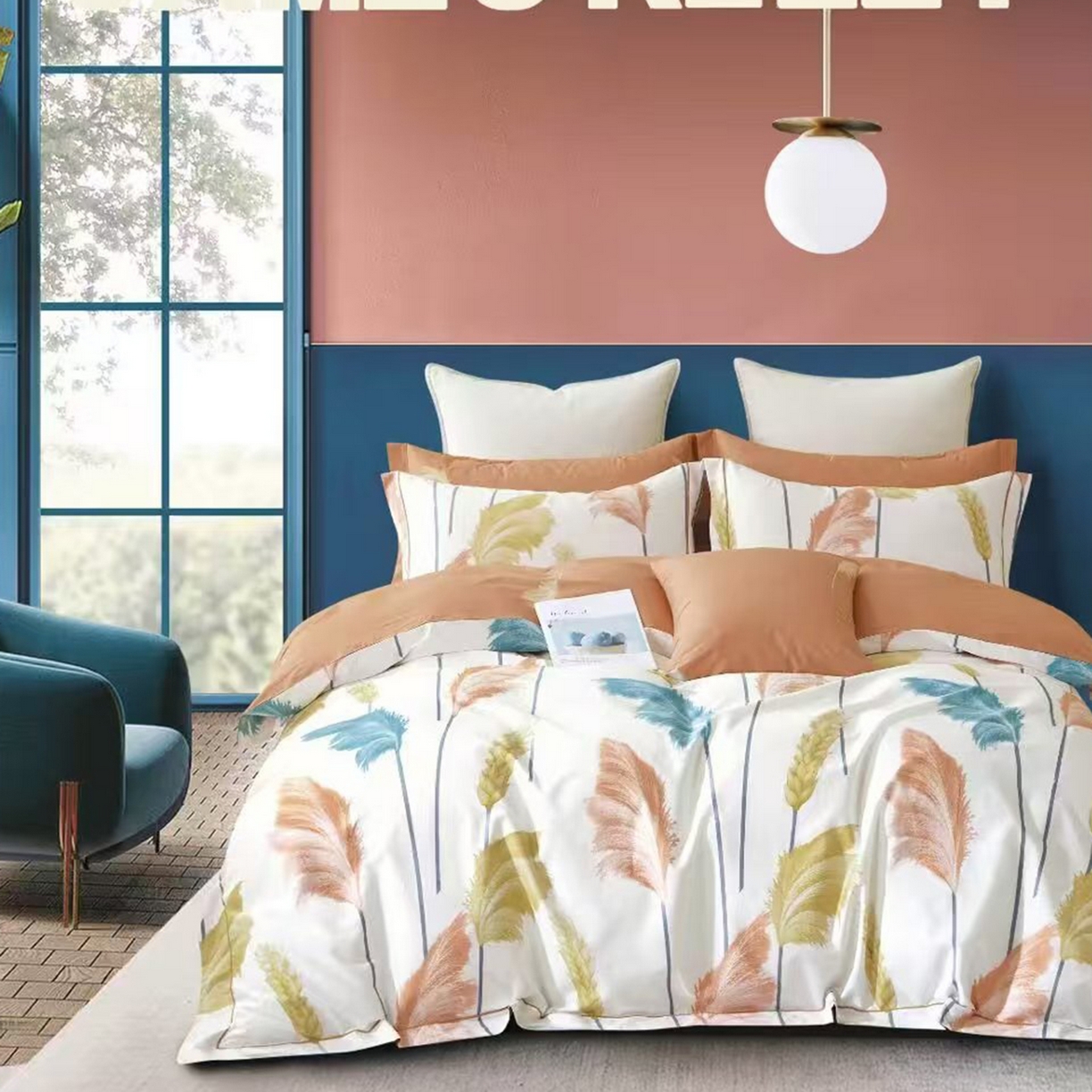 91家纺网 家纺一手货源 找家纺 （总）未来家居 2025新款全棉铂金凯丽三件套13376-3