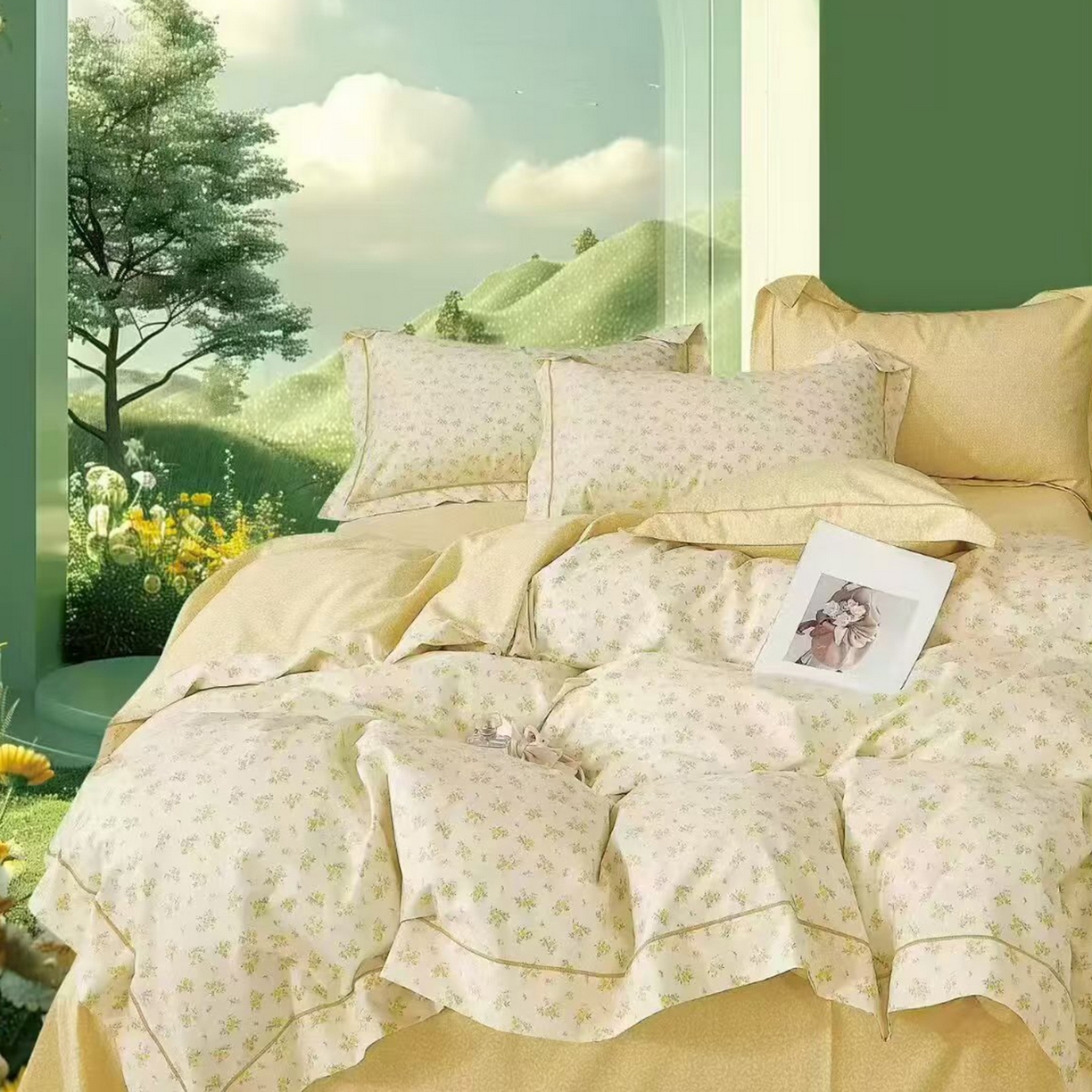 91家纺网 家纺一手货源 找家纺 （总）未来家居 2025新款全棉铂金凯丽三件套13376-3