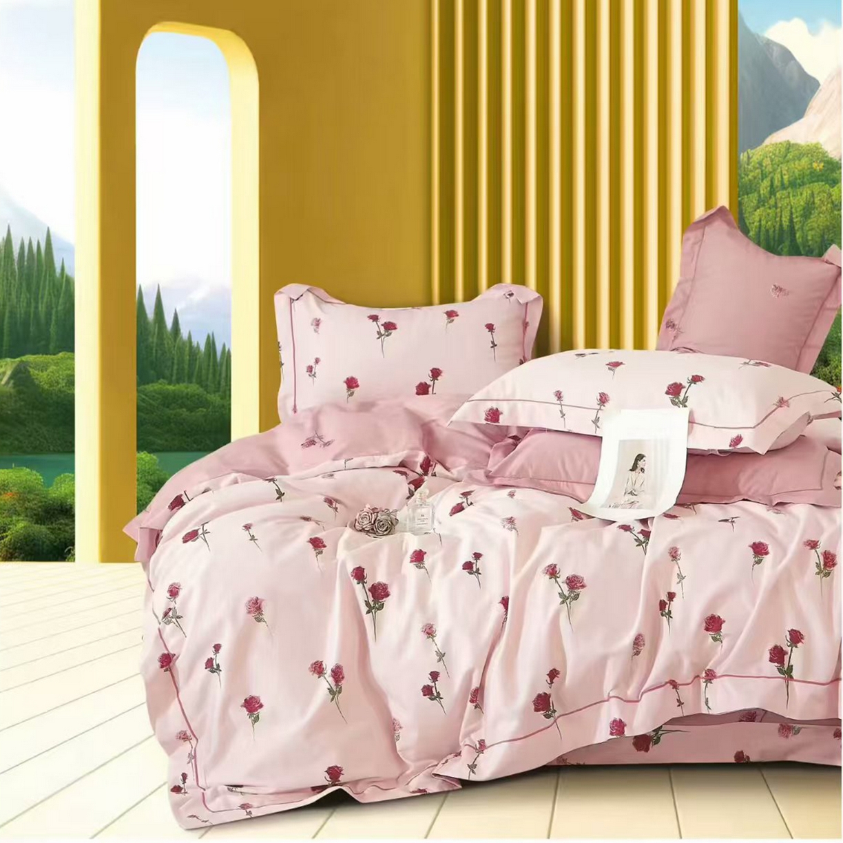 91家纺网 家纺一手货源 找家纺 （总）未来家居 2025新款全棉铂金凯丽三件套13376-3