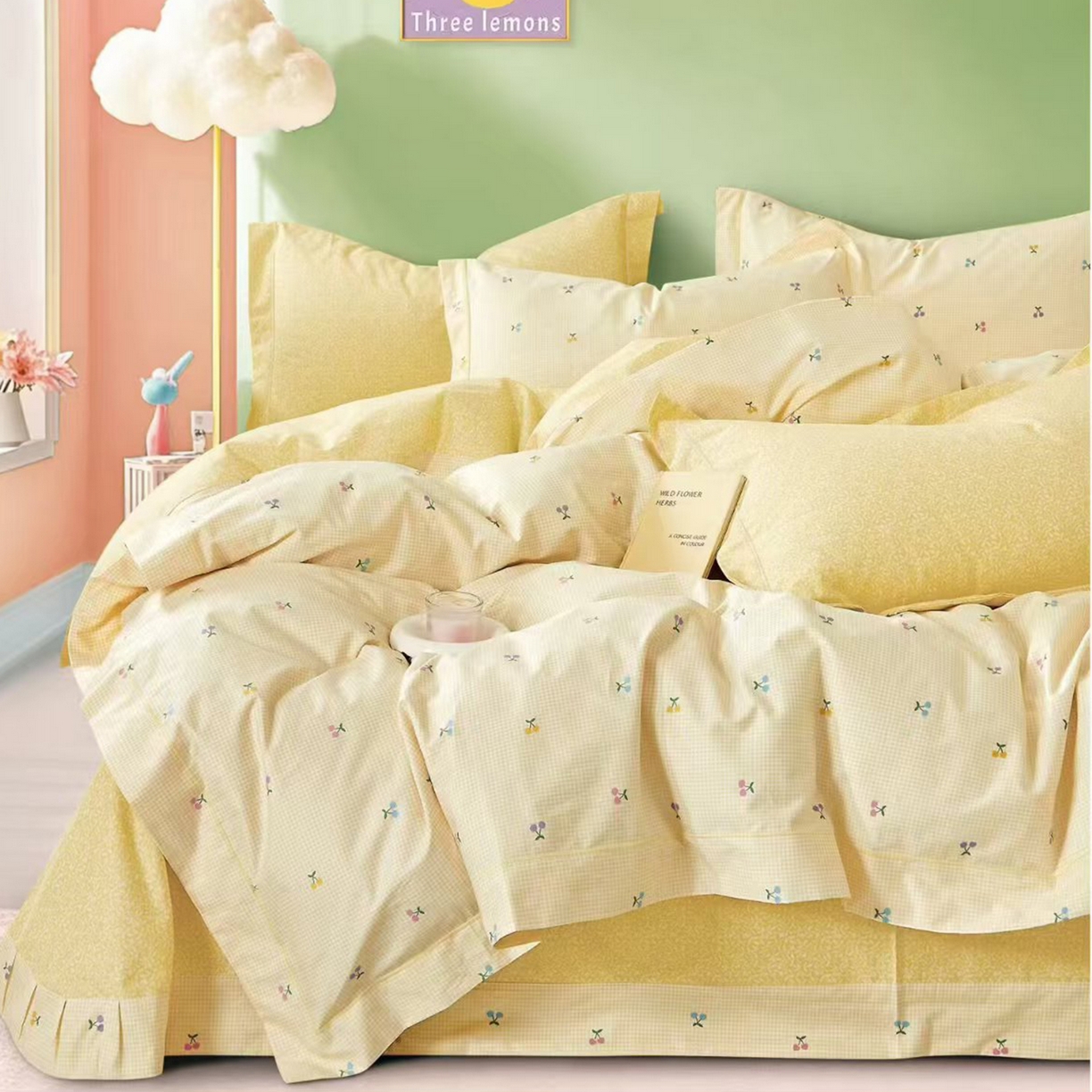 91家纺网 家纺一手货源 找家纺 （总）未来家居 2025新款全棉铂金凯丽三件套13376-3