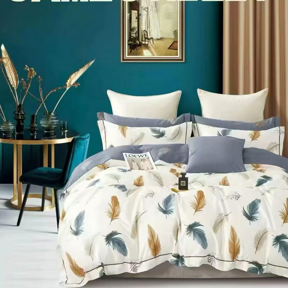 91家纺网 家纺一手货源 找家纺 （总）未来家居 2025新款全棉铂金凯丽三件套13376-3