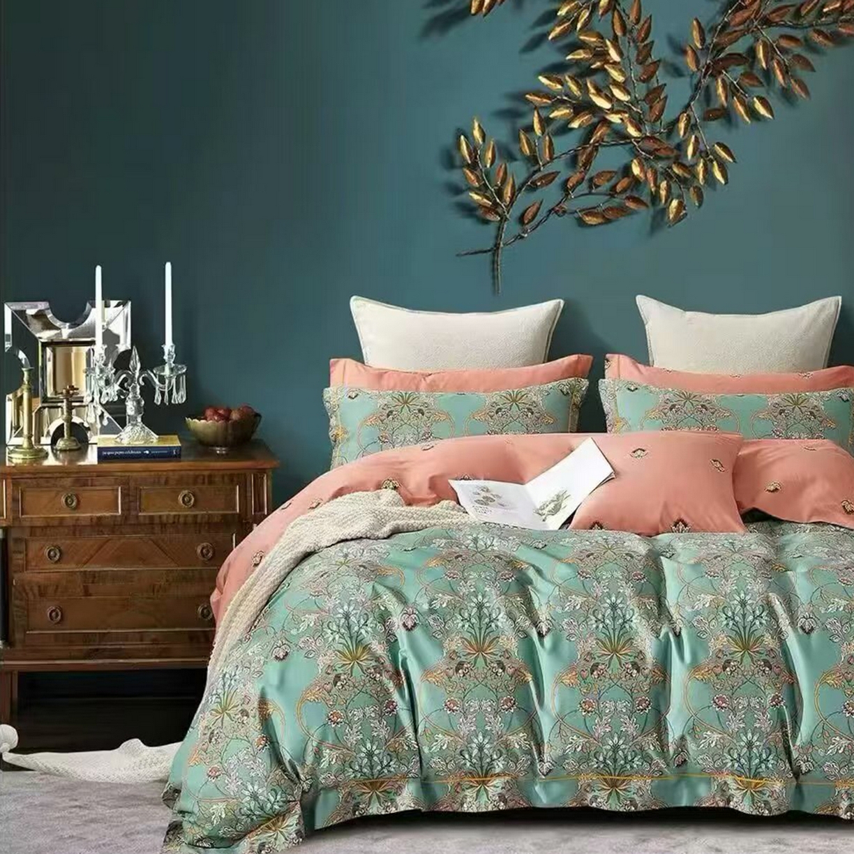 91家纺网 家纺一手货源 找家纺 （总）未来家居 2025新款全棉铂金凯丽三件套13376-3