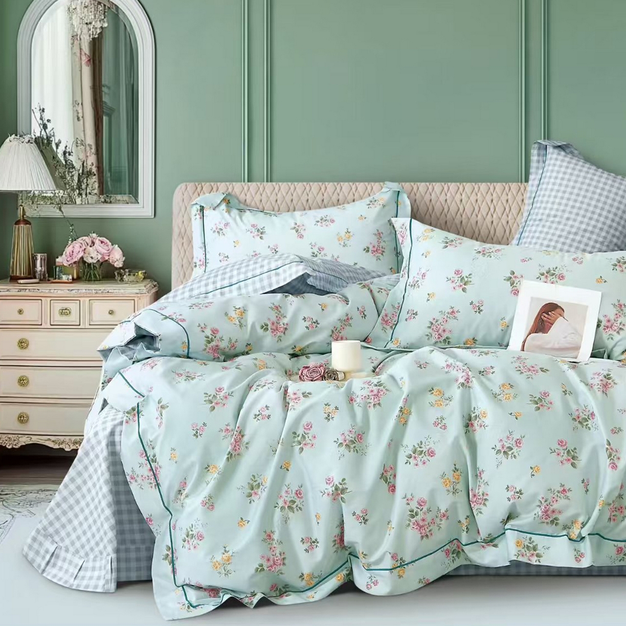 91家纺网 家纺一手货源 找家纺 （总）未来家居 2025新款全棉铂金凯丽三件套13376-3