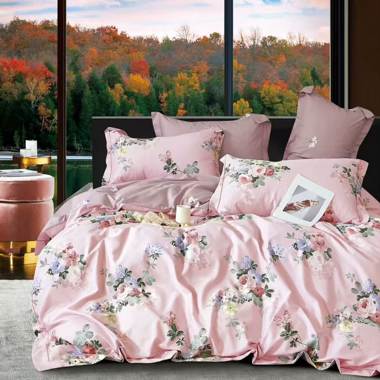 91家纺网 家纺一手货源 找家纺 （总）未来家居 2025新款全棉铂金凯丽三件套13376-3