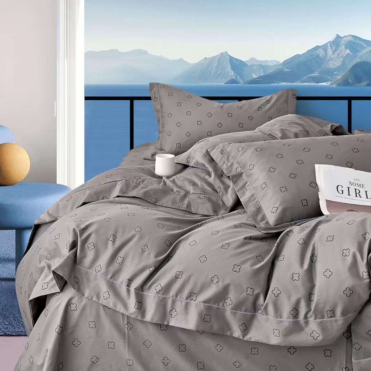 91家纺网 家纺一手货源 找家纺 （总）未来家居 2025新款全棉铂金凯丽三件套13376-3