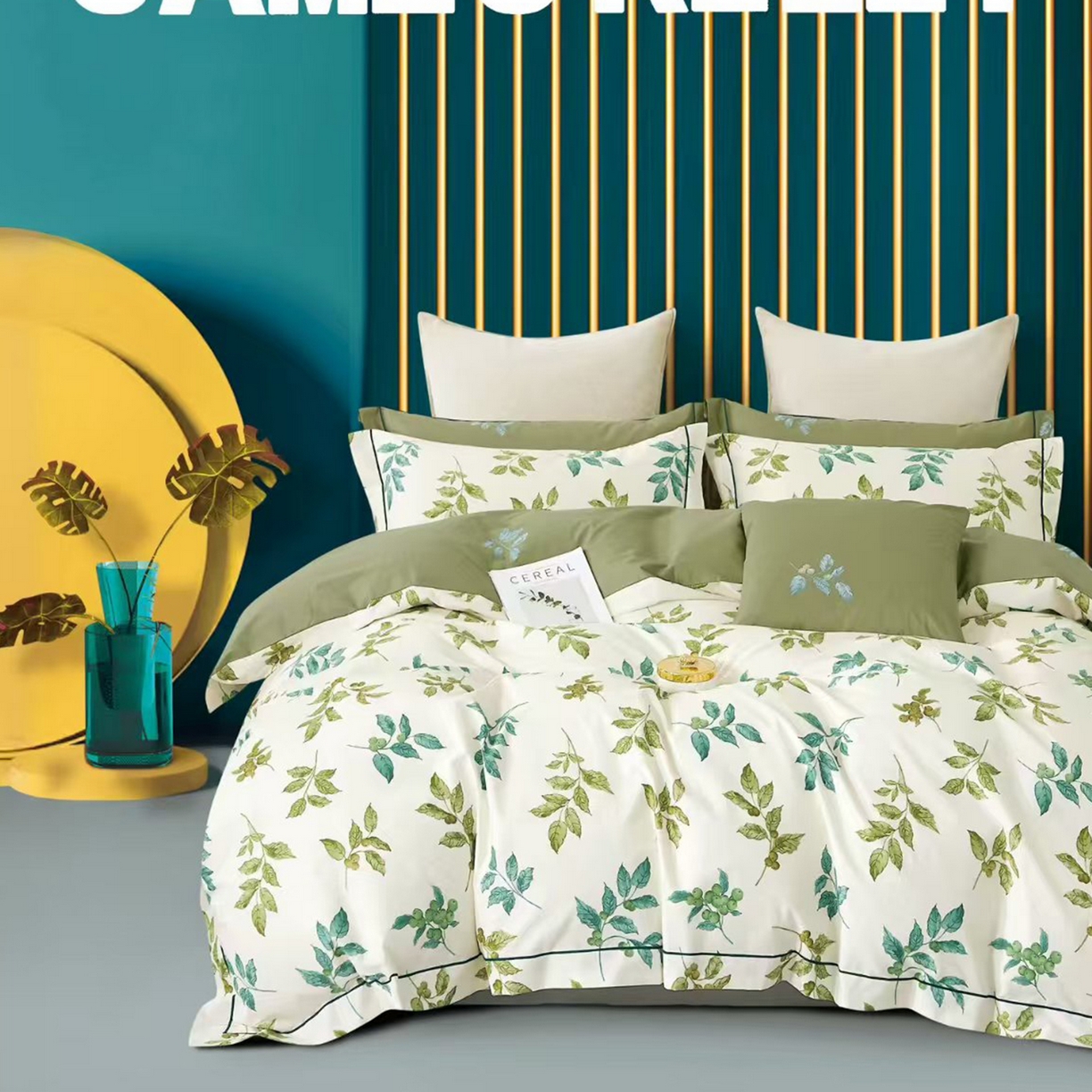 91家纺网 家纺一手货源 找家纺 （总）未来家居 2025新款全棉铂金凯丽三件套13376-3