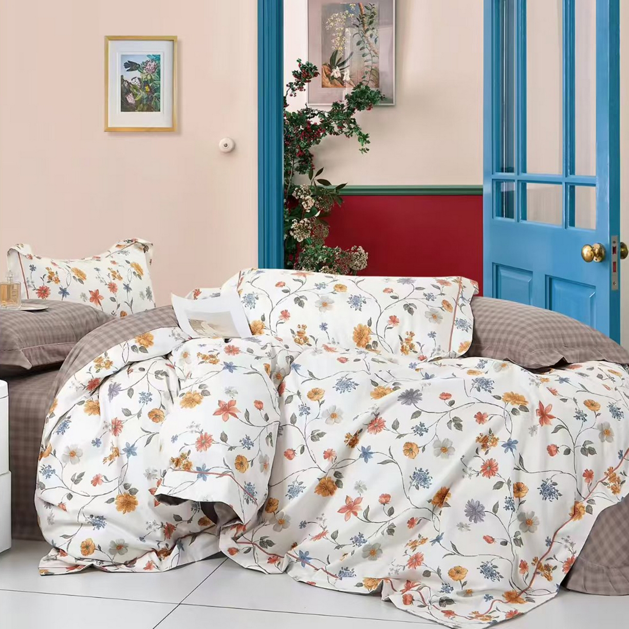 91家纺网 家纺一手货源 找家纺 （总）未来家居 2025新款全棉铂金凯丽三件套13376-3