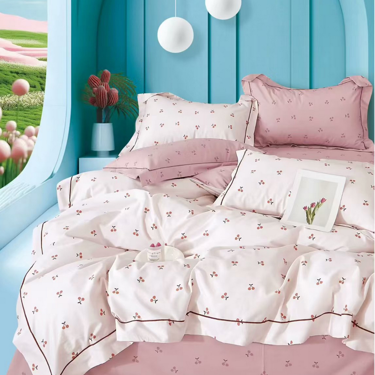 91家纺网 家纺一手货源 找家纺 （总）未来家居 2025新款全棉铂金凯丽三件套13376-3