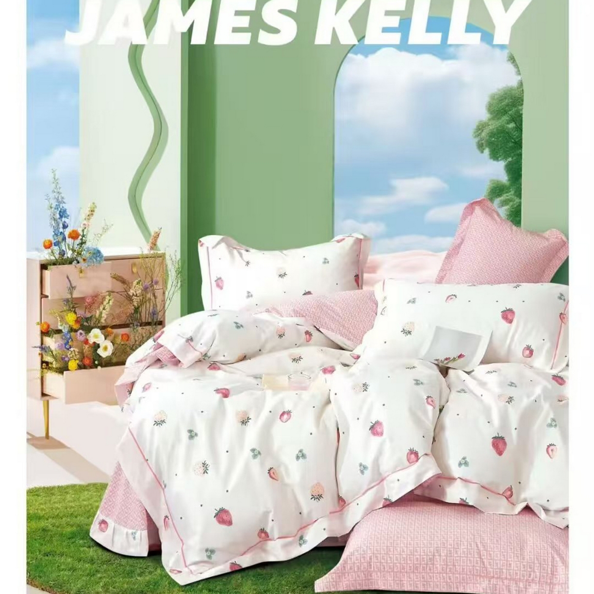 91家纺网 家纺一手货源 找家纺 （总）未来家居 2026新款全棉铂金凯丽小号四件套