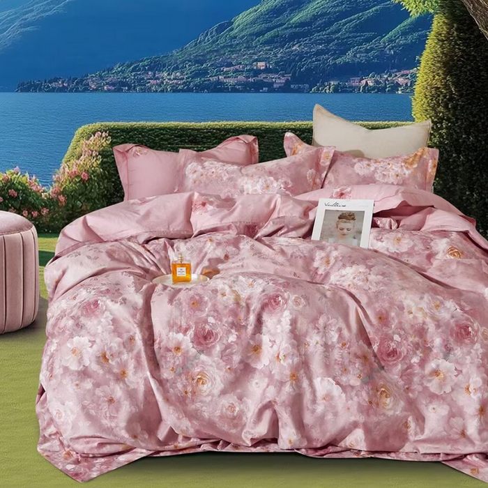 91家纺网 家纺一手货源 找家纺 （总）未来家居 2025新款金凯丽数码大提花印花长绒棉四件套