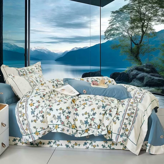 91家纺网 家纺一手货源 找家纺 （总）未来家居 2025新款金凯丽数码大提花印花长绒棉四件套