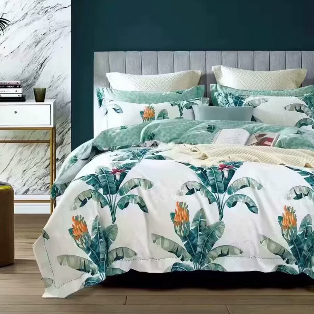 91家纺网 家纺一手货源 找家纺 （总）未来家居 2025新款金凯丽数码大提花印花长绒棉四件套