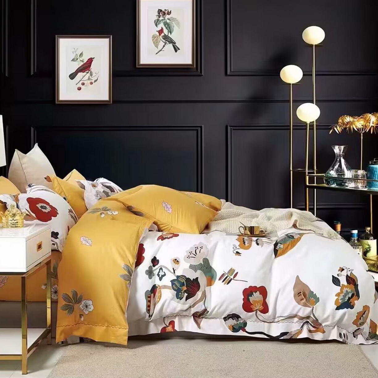 91家纺网 家纺一手货源 找家纺 （总）未来家居 2025新款金凯丽数码大提花印花长绒棉四件套