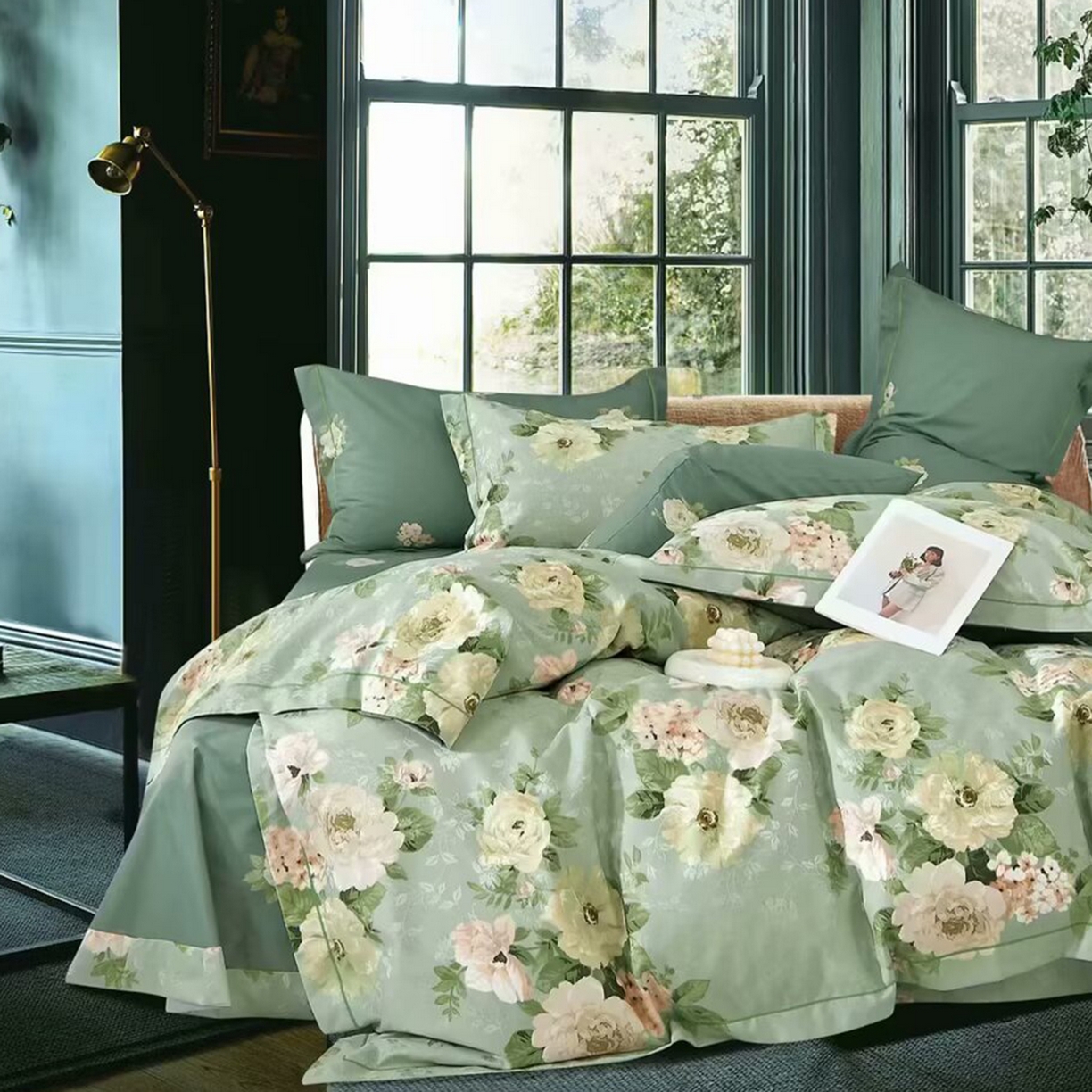 91家纺网 家纺一手货源 找家纺 （总）未来家居 2025新款金凯丽数码大提花印花长绒棉四件套