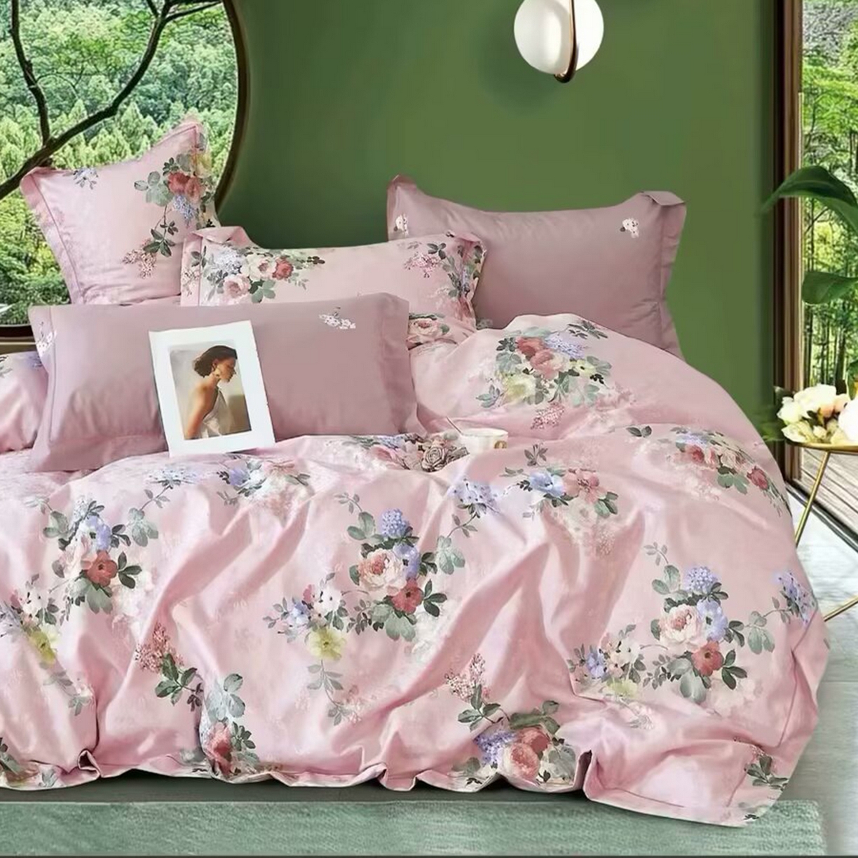 91家纺网 家纺一手货源 找家纺 （总）未来家居 2025新款金凯丽数码大提花印花长绒棉四件套