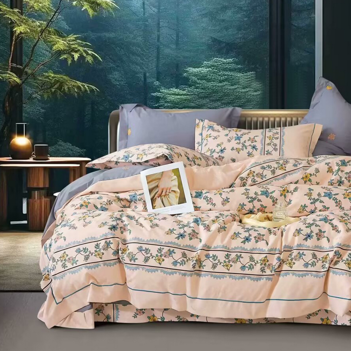 91家纺网 家纺一手货源 找家纺 （总）未来家居 2025新款金凯丽数码大提花印花长绒棉四件套