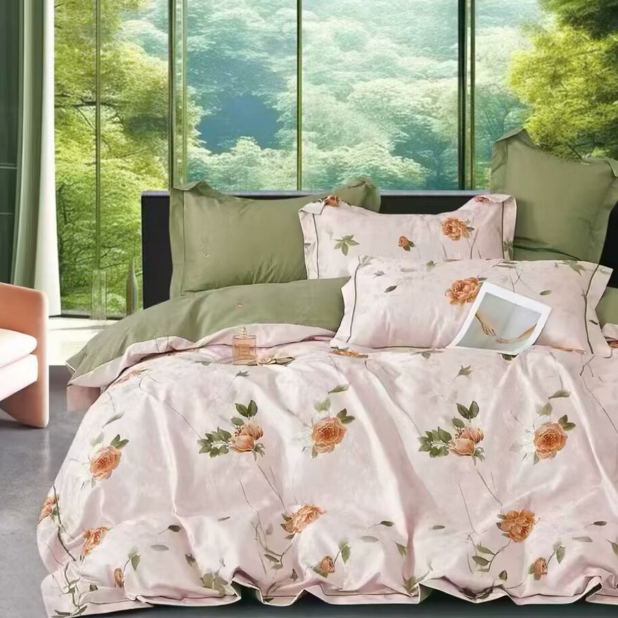 91家纺网 家纺一手货源 找家纺 （总）未来家居 2025新款金凯丽数码大提花印花长绒棉四件套