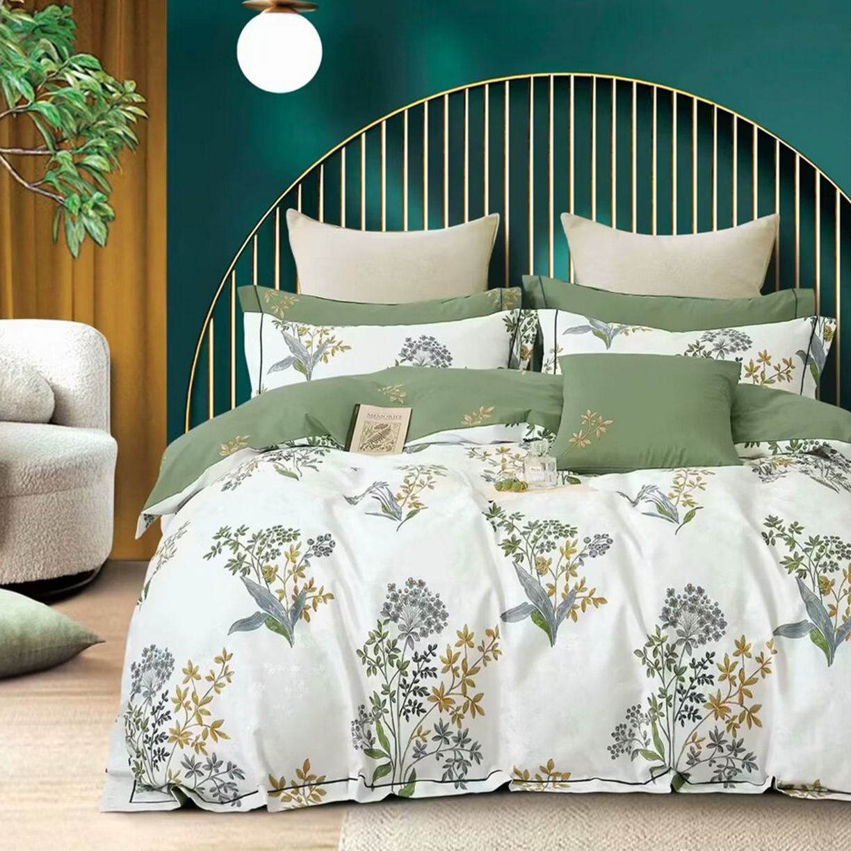 91家纺网 家纺一手货源 找家纺 （总）未来家居 2025新款金凯丽数码大提花印花长绒棉四件套