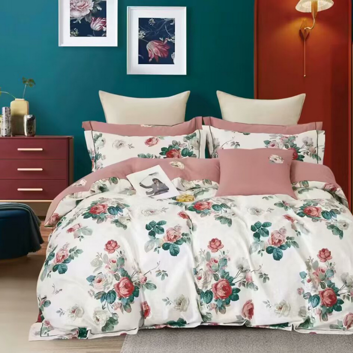 91家纺网 家纺一手货源 找家纺 （总）未来家居 2025新款金凯丽数码大提花印花长绒棉四件套