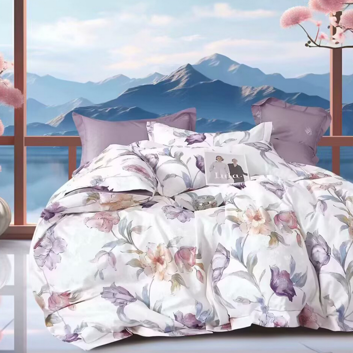 未来家居 2025新款金凯丽数码大提花印花长绒棉四件套 一梦芳华