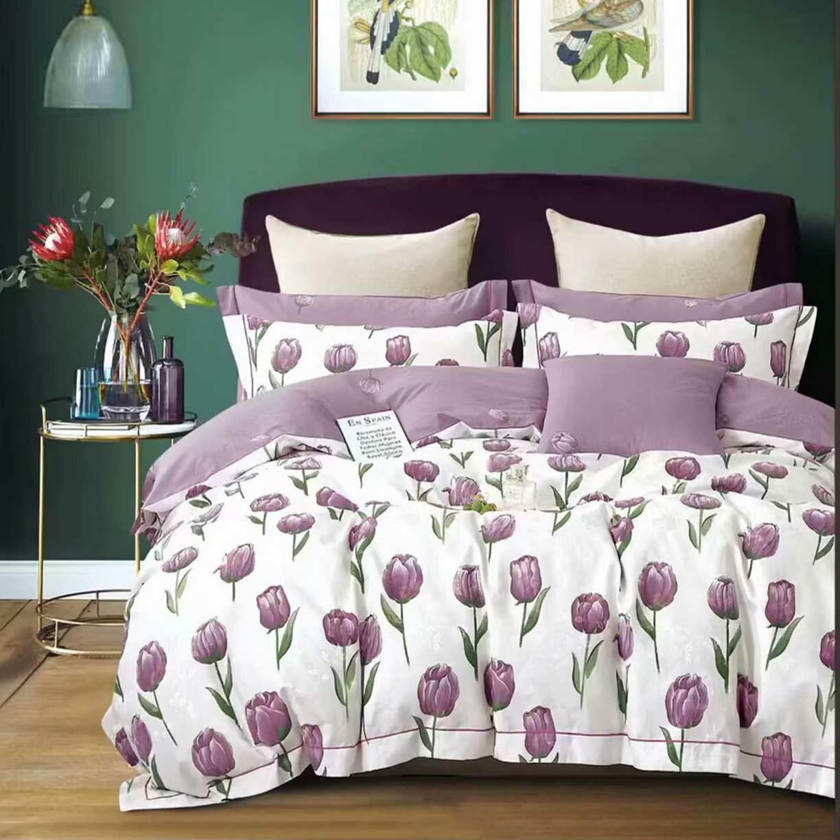 未来家居 2025新款金凯丽数码大提花印花长绒棉四件套 郁见未来