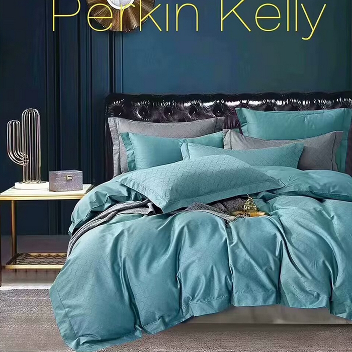 91家纺网 家纺一手货源 找家纺 （总）未来家居 2025新款凯丽100支长绒棉贡缎提花四件套