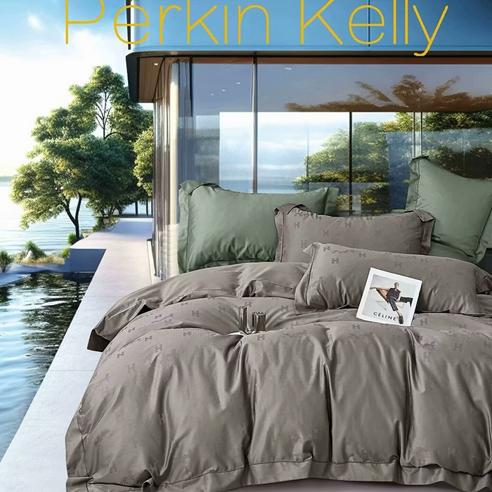 91家纺网 家纺一手货源 找家纺 （总）未来家居 2025新款凯丽100支长绒棉贡缎提花四件套