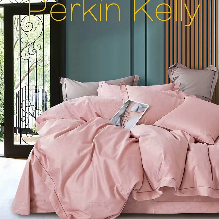 91家纺网 家纺一手货源 找家纺 （总）未来家居 2025新款凯丽100支长绒棉贡缎提花四件套