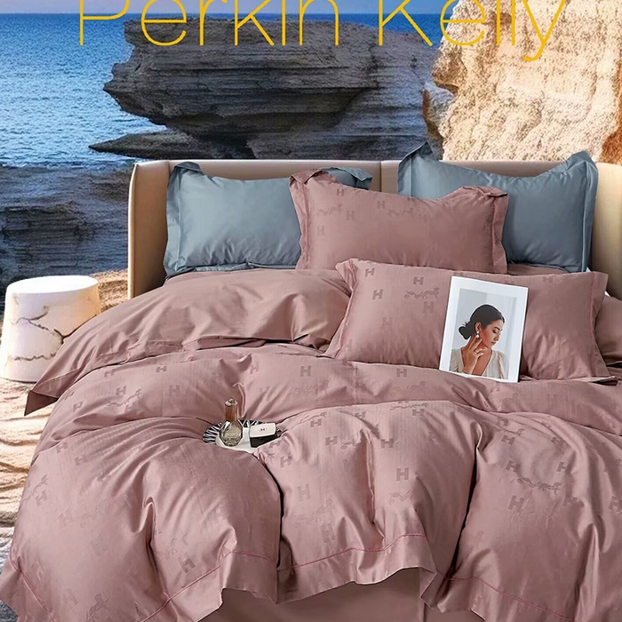 （总）未来家居 2025新款凯丽100支长绒棉贡缎提花四件套