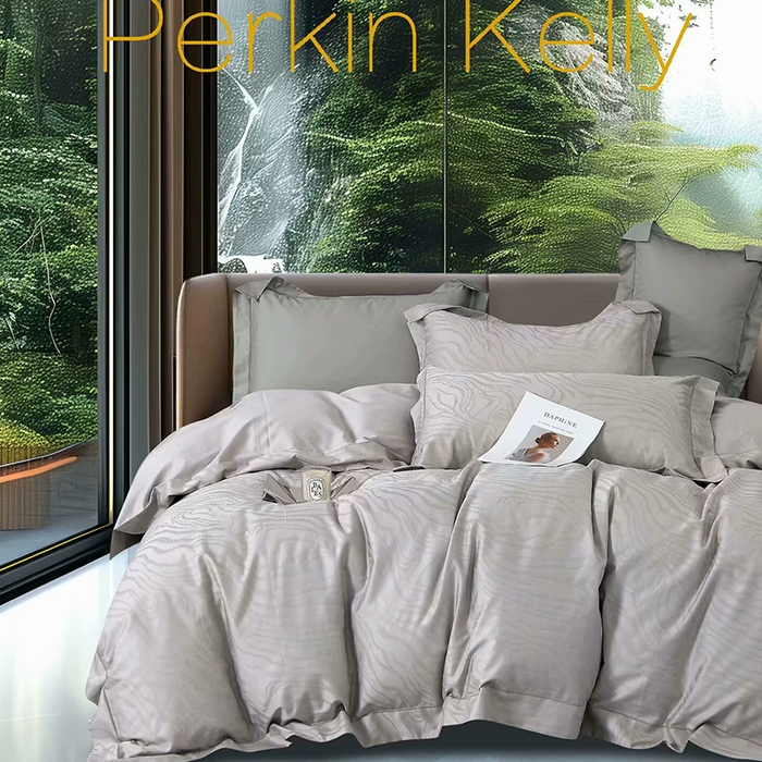 91家纺网 家纺一手货源 找家纺 （总）未来家居 2025新款凯丽100支长绒棉贡缎提花四件套