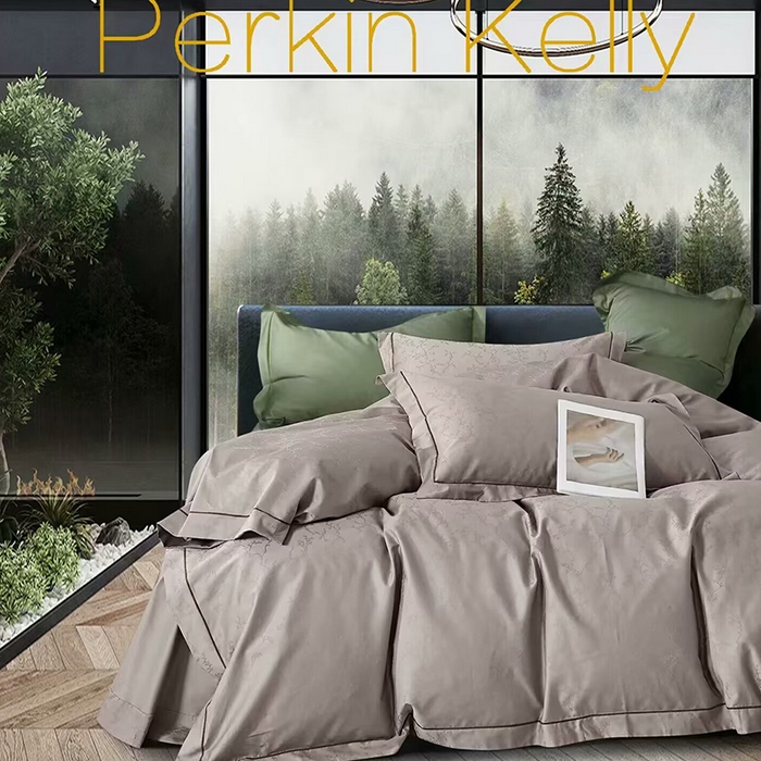 91家纺网 家纺一手货源 找家纺 （总）未来家居 2025新款凯丽100支长绒棉贡缎提花四件套