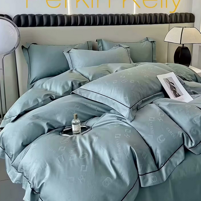 未来家居 2025新款凯丽100支长绒棉贡缎提花四件套 太古里-莫兰