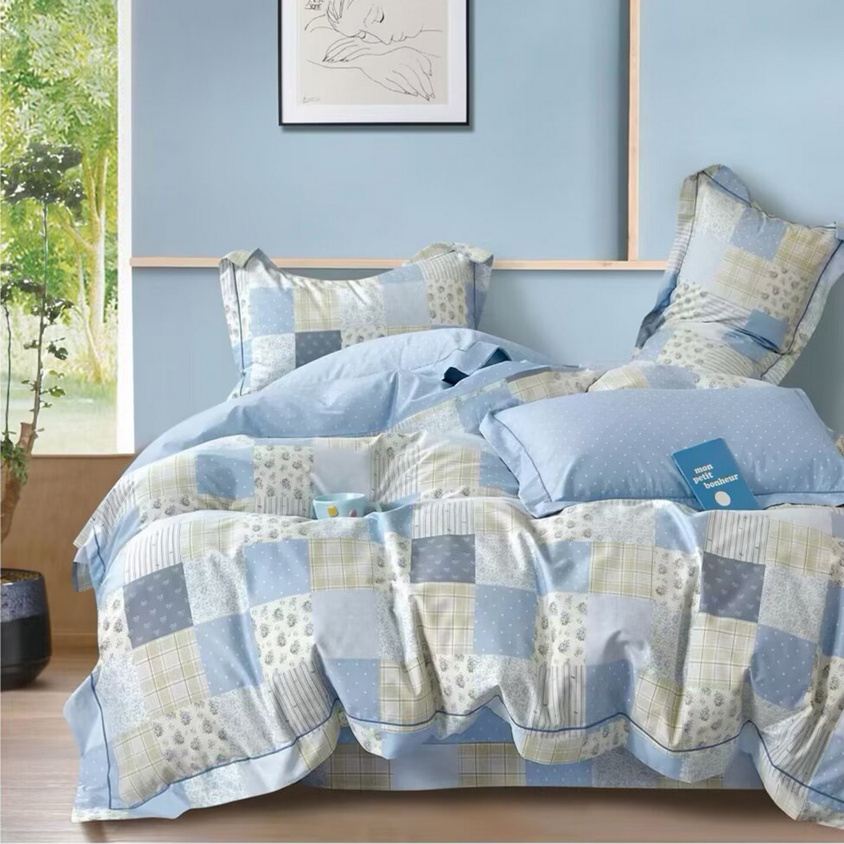 91家纺网 家纺一手货源 找家纺 （总）未来家居 JAMES KELLY （铂金凯丽）2025新款40支13376全棉印染铂金长绒棉四件套-系列4