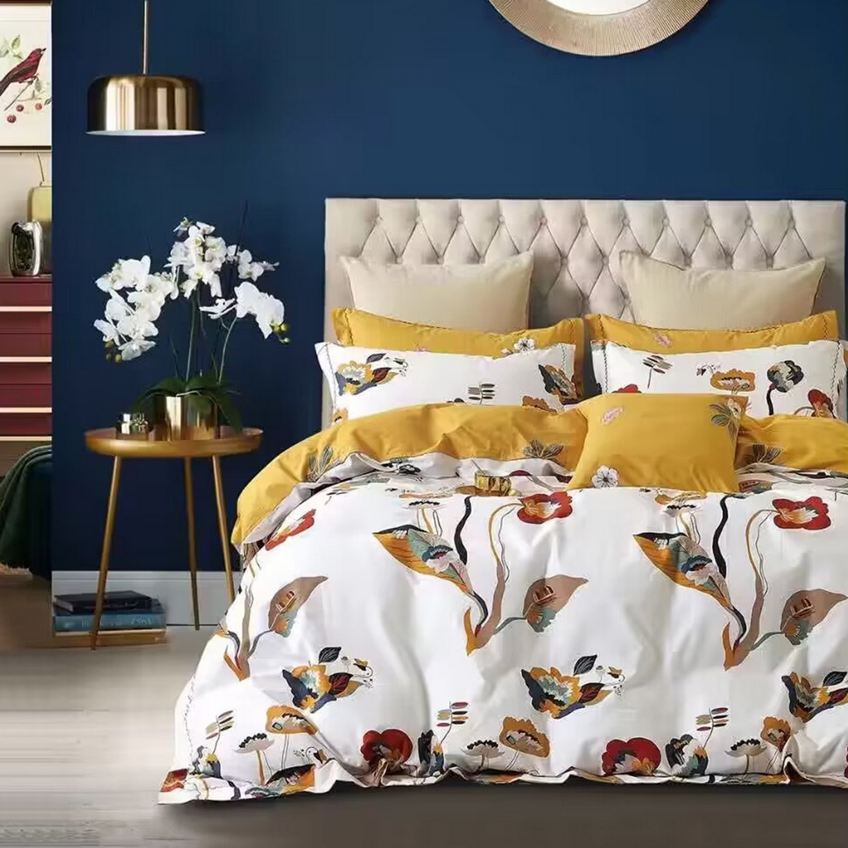 91家纺网 家纺一手货源 找家纺 （总）未来家居 JAMES KELLY （铂金凯丽）2025新款40支13376全棉印染铂金长绒棉四件套-系列4