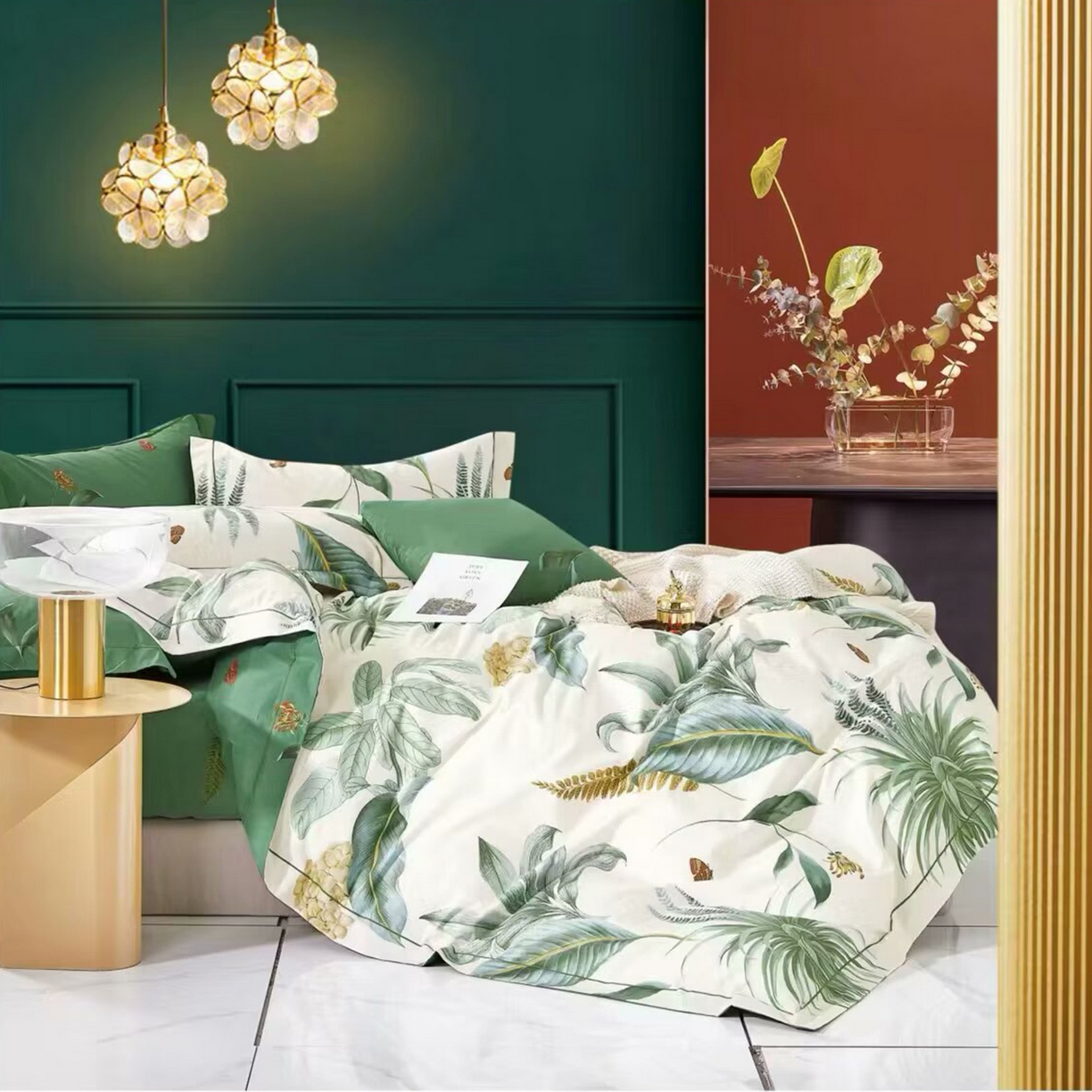 91家纺网 家纺一手货源 找家纺 （总）未来家居 JAMES KELLY （铂金凯丽）2025新款40支13376全棉印染铂金长绒棉四件套-系列4