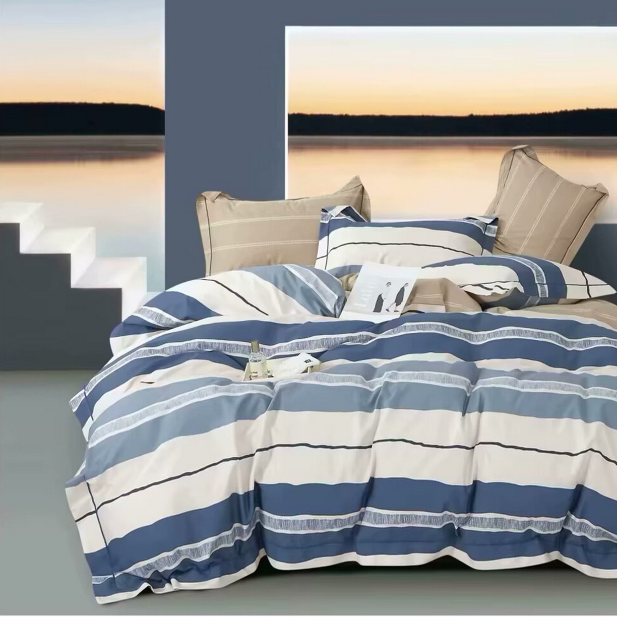 91家纺网 家纺一手货源 找家纺 （总）未来家居 JAMES KELLY （铂金凯丽）2025新款40支13376全棉印染铂金长绒棉四件套-系列4