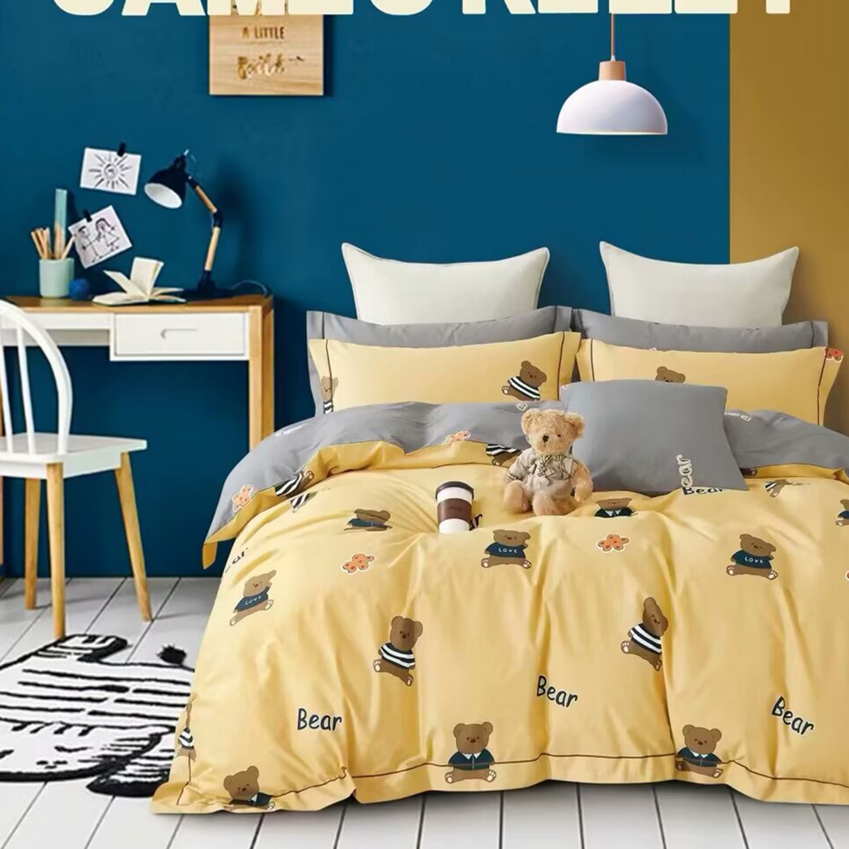 91家纺网 家纺一手货源 找家纺 （总）未来家居 JAMES KELLY （铂金凯丽）2025新款40支13376全棉印染铂金长绒棉四件套-系列4